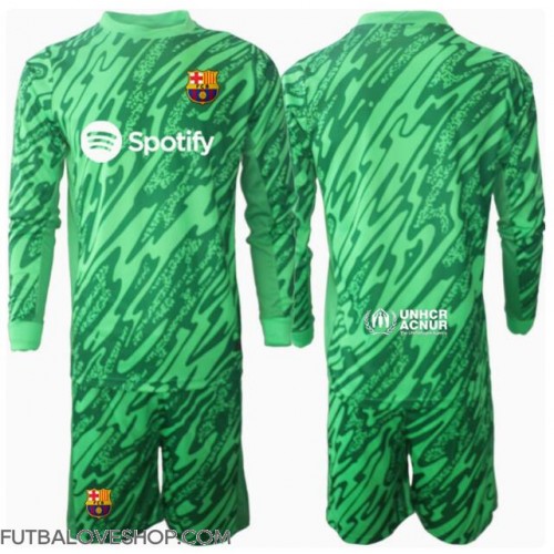 Dres Barcelona Brankarsky Preč pre deti 2024-25 Dlhy Rukáv (+ trenírky)